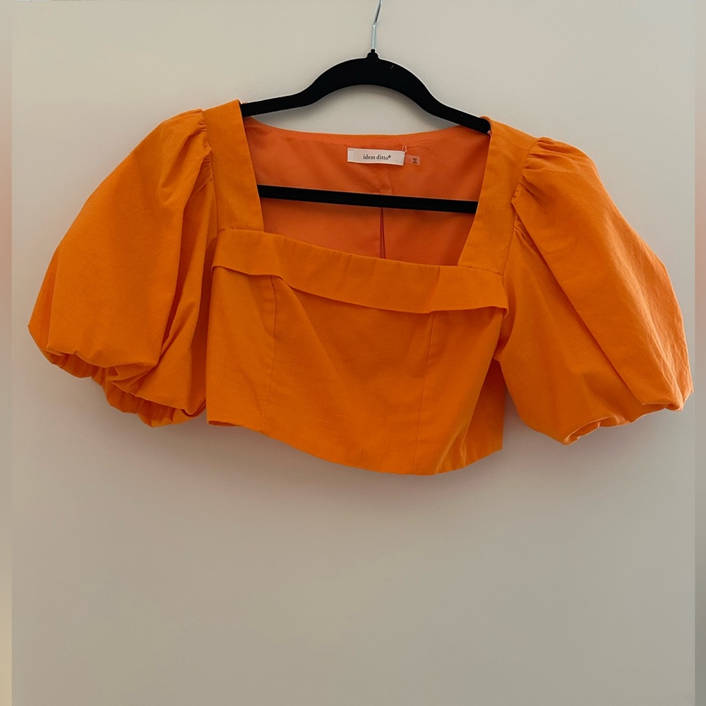 Puff Sleeve Crop Top